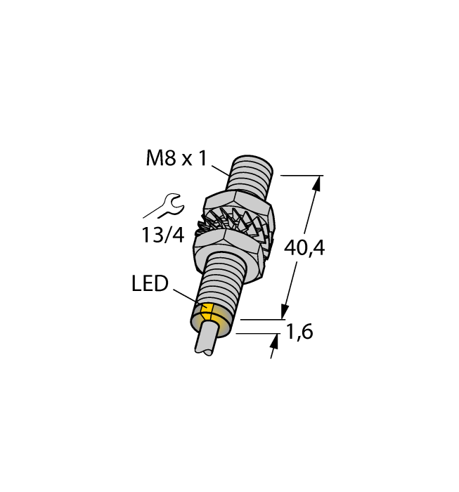 Turck Magnetic Field Sensor - Magnetic-inductive Proximity Sensor # BIM-EG08-AP6X