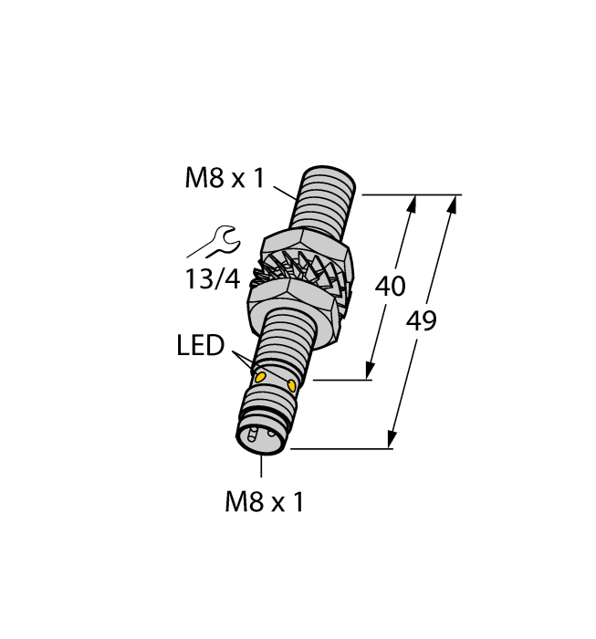 Turck Magnetic Field Sensor - Magnetic-inductive Proximity Sensor # BIM-EG08-AP6X-V1131