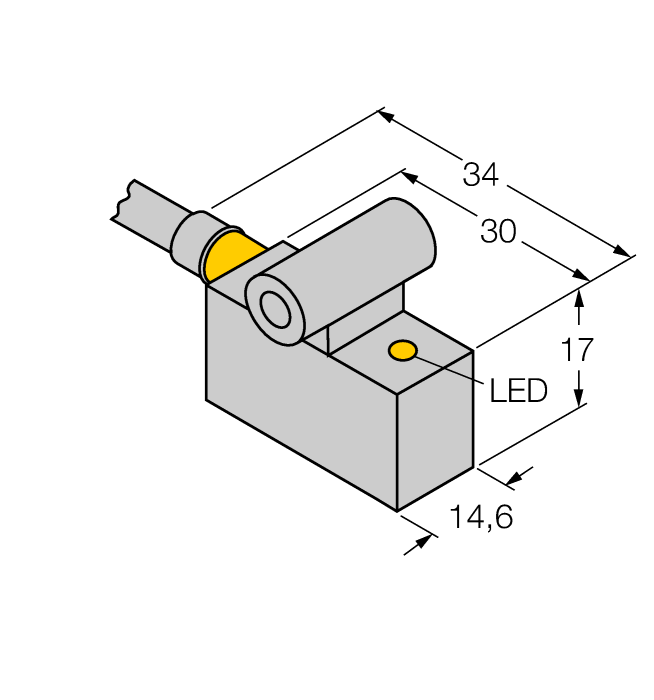 Turck Magnetic Field Sensor - For Pneumatic Cylinders # BIM-IKT-AP6X W/KLI3