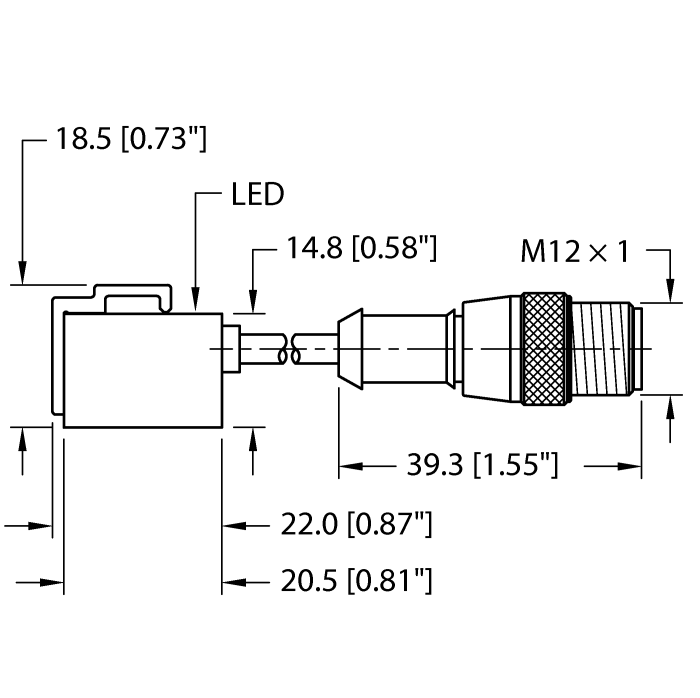 Turck Magnetic Field Sensor - For Pneumatic Cylinders # BIM-PSM-AP6X-0.2-RS4T W/O BKT