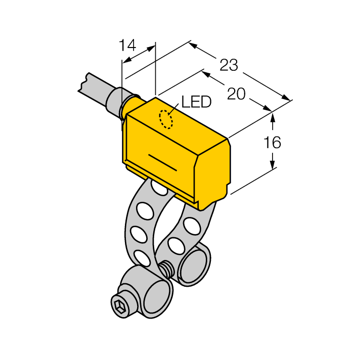 Turck Magnetic Field Sensor - For Pneumatic Cylinders # BIM-PST-AP6X-0.2-PSG3 W/KLP80