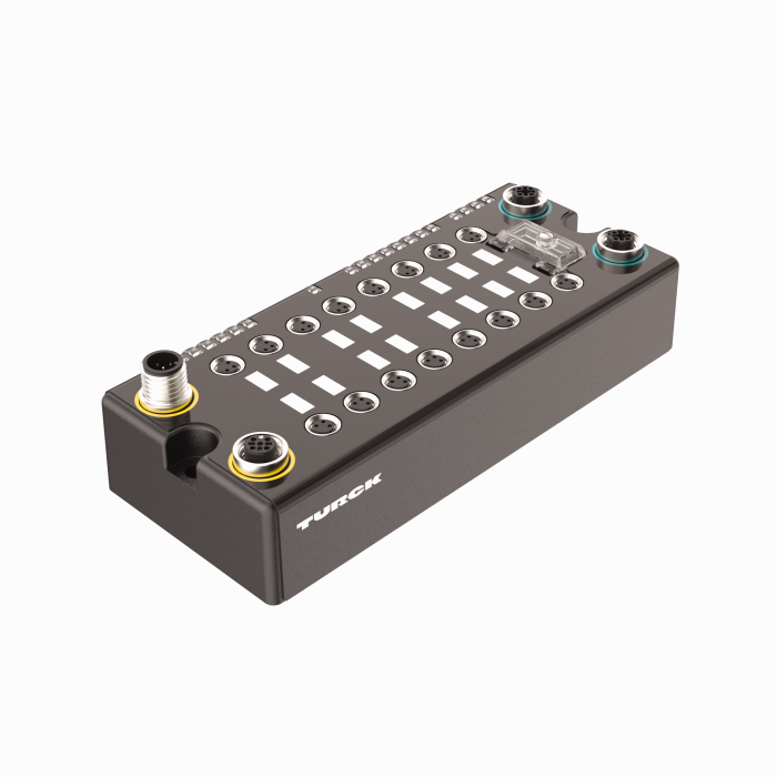 Turck BL compact multiprotocol fieldbus station for Industrial Ethernet - 16 Configurable Digital PNP Channels # BLCEN-16M8LT-8XSG-P-8XSG-P