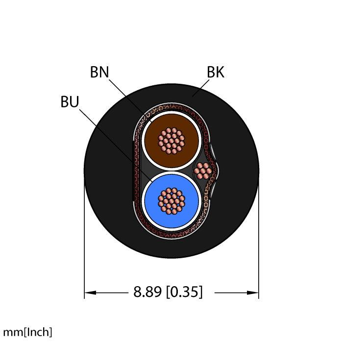 Turck Fieldbus Technology Cable - Reelfast Bulk Cable # BLK,PVC,2X18,S-FDB,ITCERDB,MS40,FF