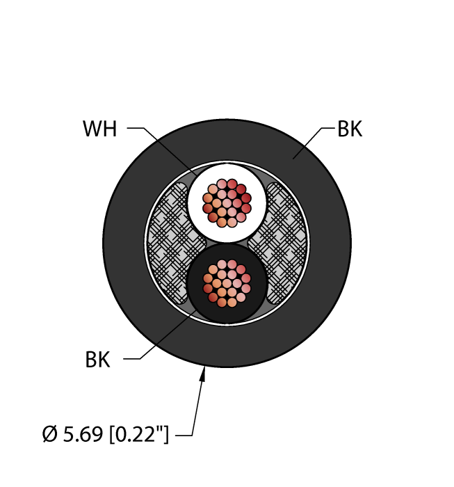 Turck Flexlife Cable - Reelfast Bulk Cable # BLK,TPE,2X18,AWM,FL20,CTRACK