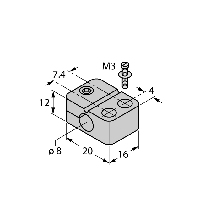 Turck Mounting Accessories for Inductive Sensors - Mounting Clip for M8 Design # BST-08N