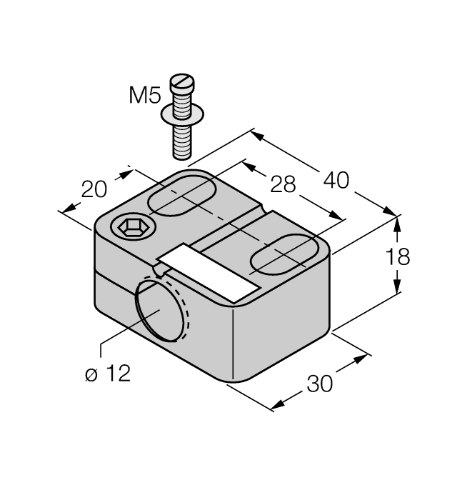 Turck Mounting Accessories - Mounting Clip for M12 Design # BST-12B