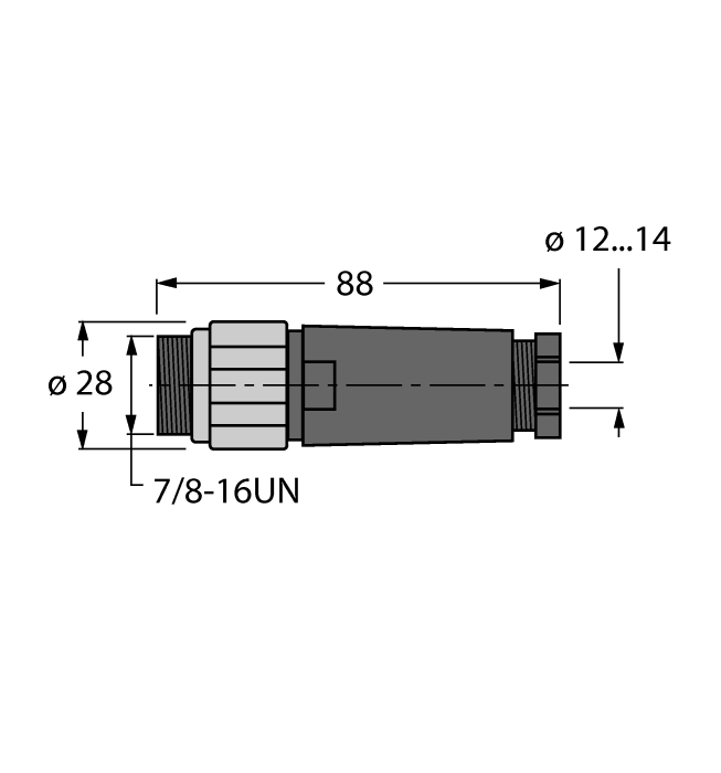 Turck Field-Wireable Connector # BSV4140-0/16