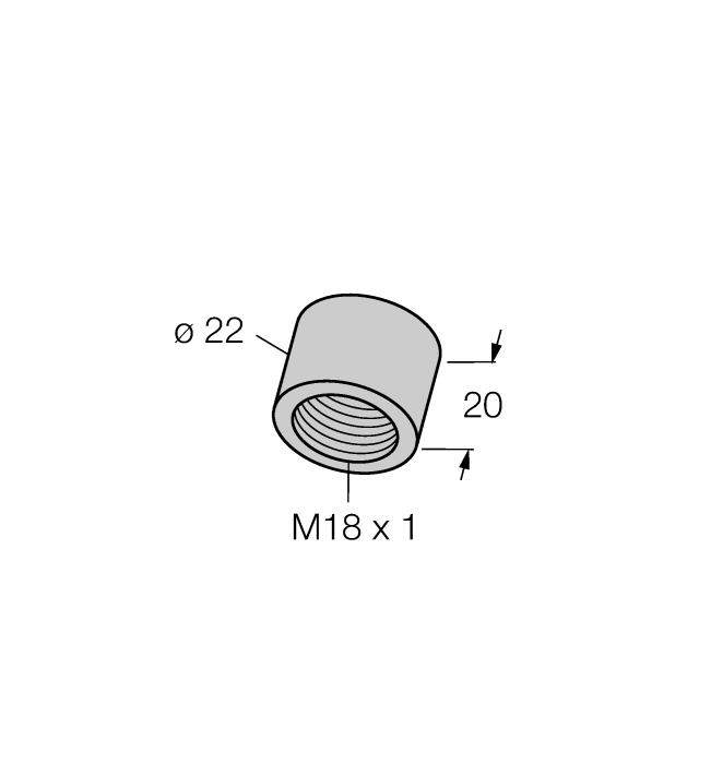Turck Mounting Accessories - Protective Cap Made of Plastic # CAP 18N-PTFE