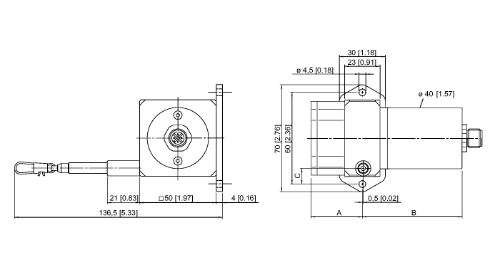 Turck Draw-Wire - Analog # DW500-70-7E-H1441
