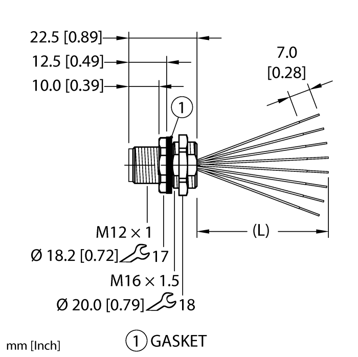 Turck Actuator and Sensor Receptacle - Front Mount # EFSBM-A8.800.4-2