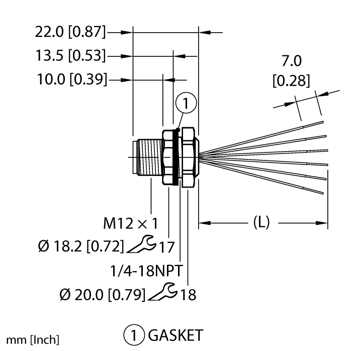 Turck Actuator and Sensor Receptacle - Front Mount # EFSBQ-A8.601.4-1