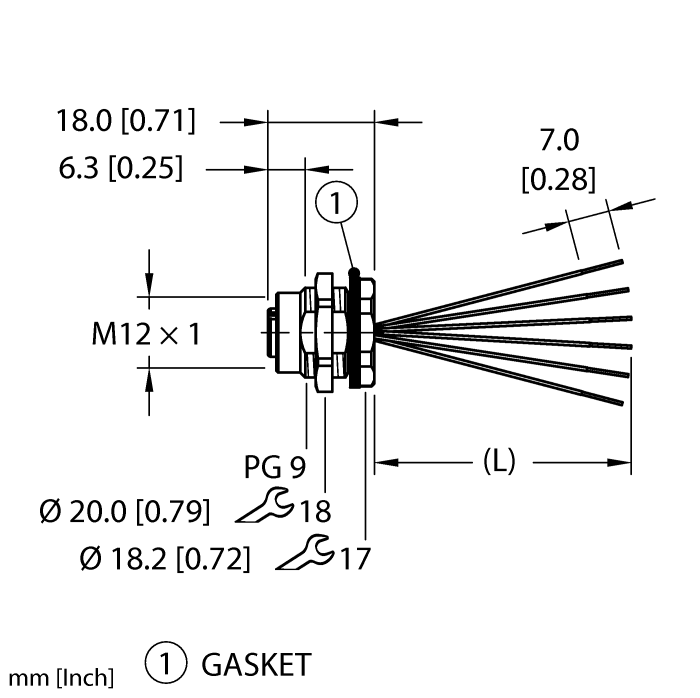 Turck Actuator and Sensor Receptacle - Rear Mount # ERKBG-A8.601.4-3