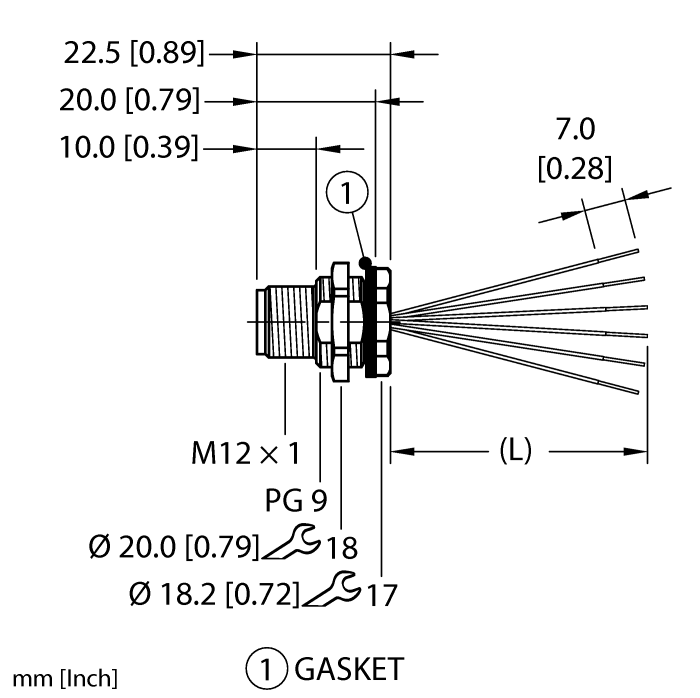 Turck Actuator and Sensor Receptacle - Rear Mount # ERSBG-A8.601.4-1
