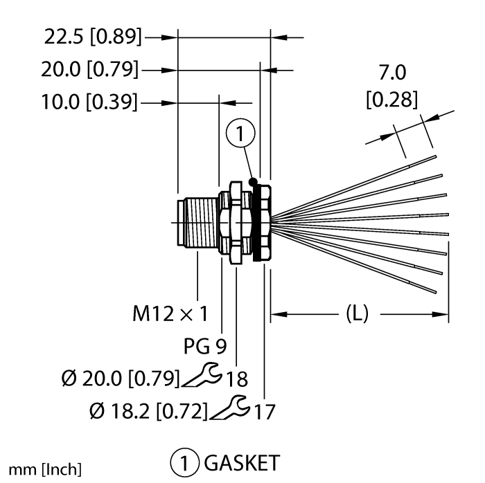 Turck Actuator and Sensor Receptacle - Rear Mount # ERSVG-A8.800.4-0.3