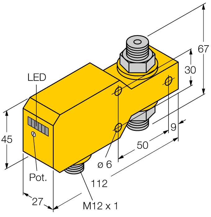 Turck Flow Monitoring - Inline Sensor with Integrated Processor # FCI-D08A4P-ARX-H1140/D038
