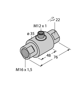 Turck Flow Monitoring - Inline Sensor without Integrated Processor