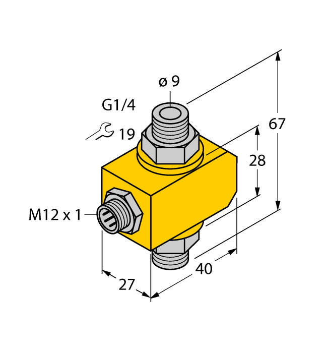 Turck Flow Monitoring - Inline Sensor without Integrated Processor # FCI-D10A4P-NA-H1141