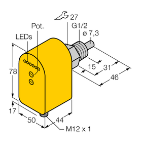 Turck Flow Monitoring - Immersion Sensor with Integrated Processor