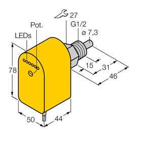 Turck Flow Monitoring - Immersion Sensor with Integrated Processor