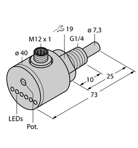 Turck Flow Monitoring - Immersion Sensor with Integrated Processor