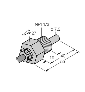 Turck Flow Monitoring - Immersion Sensor without Integrated Processor
