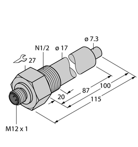 Turck Flow Monitoring - Immersion Sensor without Integrated Processor