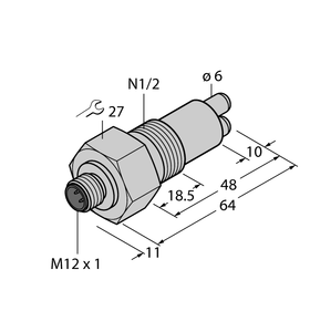 Turck Flow Monitoring - Immersion Sensor without Integrated Processor