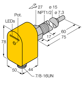 Turck Flow Monitoring - Immersion Sensor with Integrated Processor