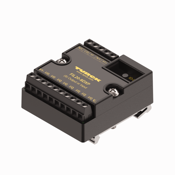 Turck I/O Hub for connection of digital signals to IO-Link Master - 8 Universal Digital Channels, PNP # FIL20-8DXP-DIN