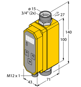 Turck Flow Rate Monitoring - Inline Sensor with Integrated Processor