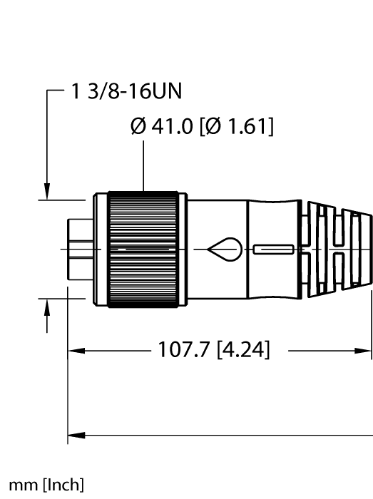 Turck Powerfast Cordset - Connection Cable # GKDM 40-2M