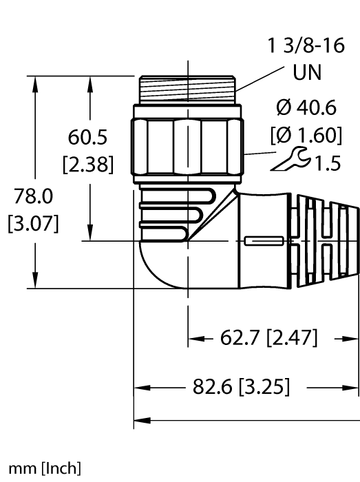 Turck Powerfast Cordset - Extension Cable # GSDWV GKDV 42-2.5M