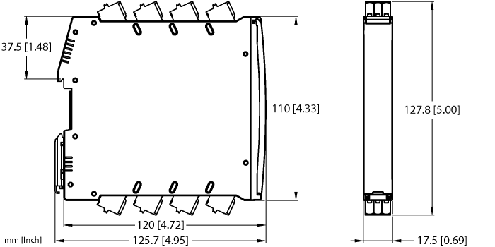 Turck Isolating switching amplifier - 4-channel # IMX18-DI03-4S-4T1R-S/24VDC/CC