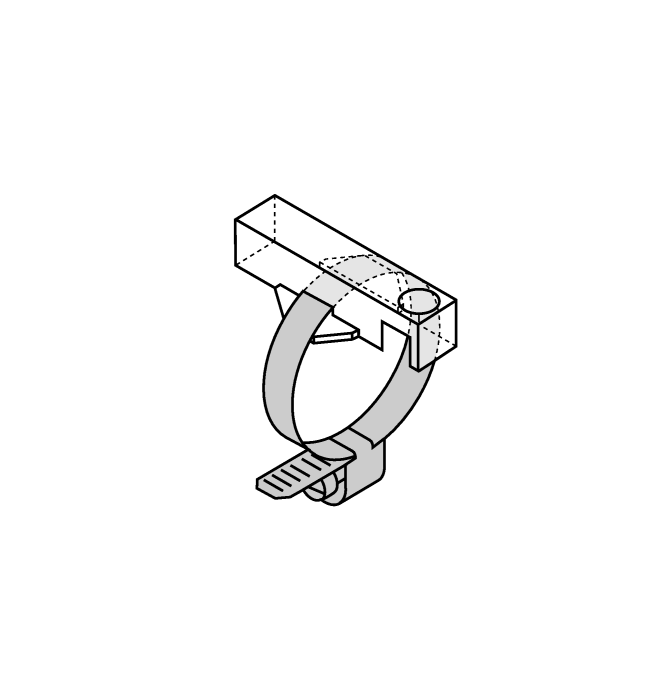 Turck Mounting Accessories - Mounting Bracket with Clip Collar # KLR1-ASB3
