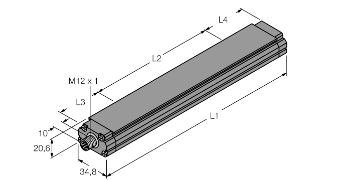 Turck Magnetically actuated linear position sensor # LT104E-Q21-LU0X3-H1141