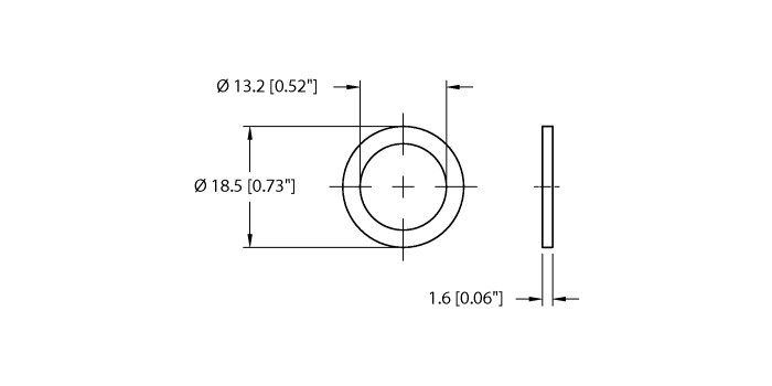 Turck Actuator and Sensor Accessory - Mounting seal gasket # M12-GASKET-PG9,M16,1/4NPT-(1000/BAG)