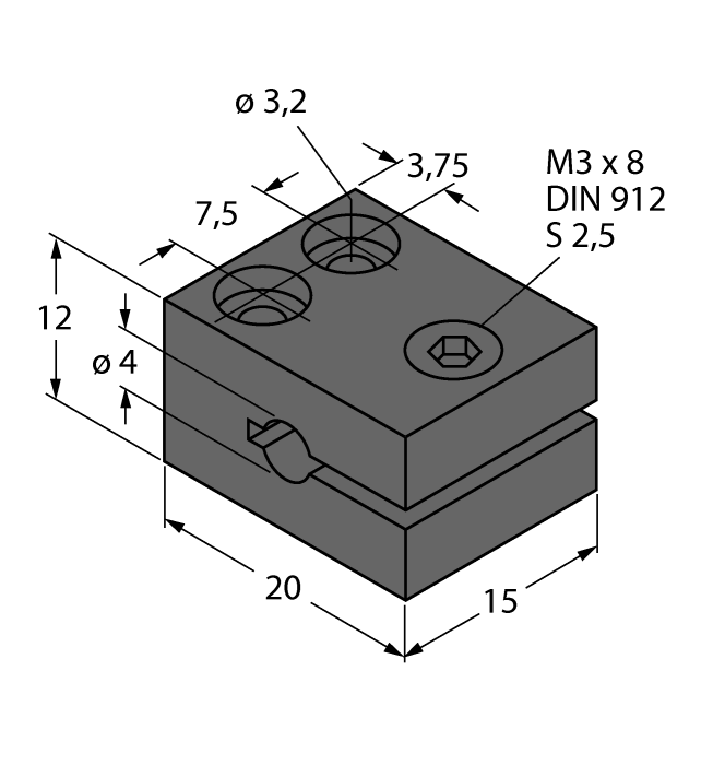 Turck Mounting Accessories for Inductive Sensors - Mounting Clip # MBS40