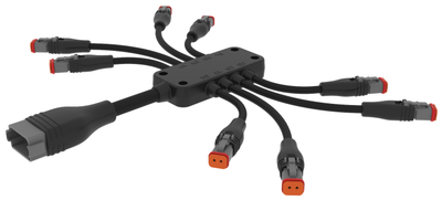 Passive Actuator/Sensor Junction Box, 8 Ports - DT06-2S, 2 pole I/O port with cable homerun