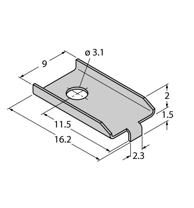 Turck Accessories for Inductive Sensors - Mounting bracket # MW-Q4.7/Q5.5