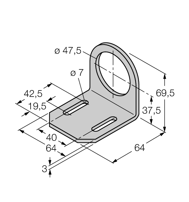 Turck Mounting Accessories - Mounting bracket # MW47