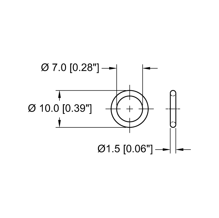 Turck Actuator and Sensor Accessory - O-ring # ORING-Ø7X1.5-M12-(10/BAG)