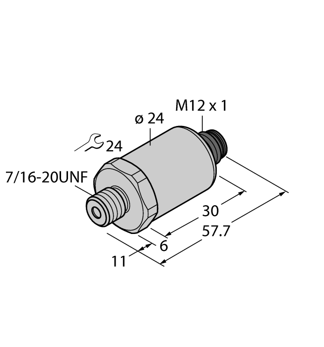 Turck Pressure Transmitter - With Current Output (2-Wire) # PT100PSIG-2005-I2-H1143/X