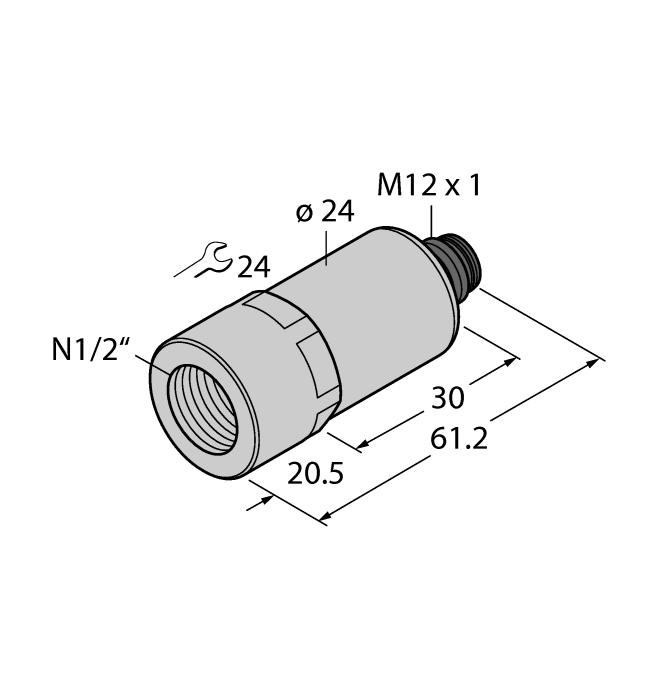 Turck Pressure Transmitter - With Current Output (2-Wire) # PT100PSIG-2017-I2-H1141/X