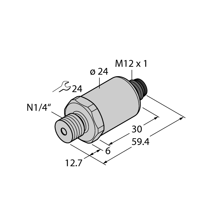Turck Pressure Transmitter - IO-Link with Two Switching Outputs # PT10R-2003-IOL-H1141