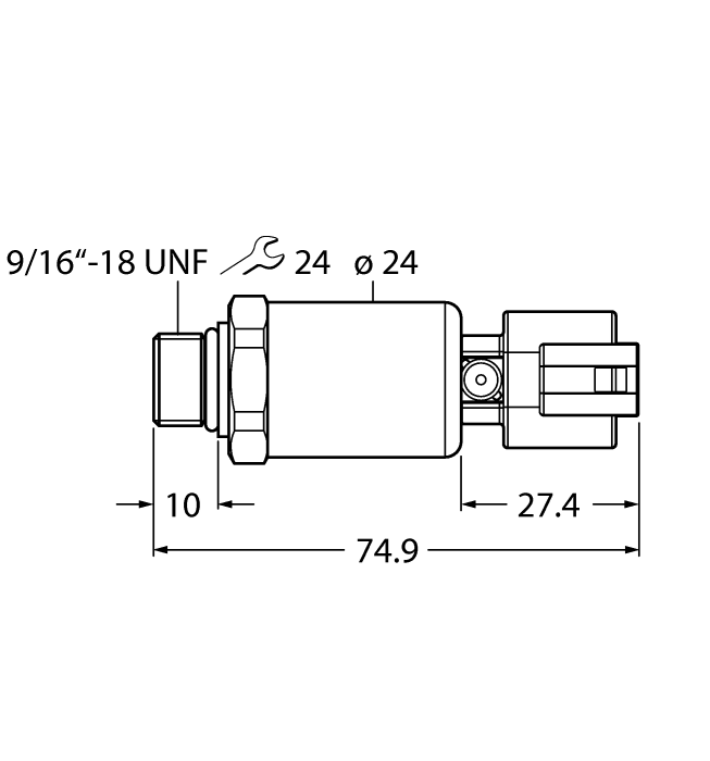Turck Pressure Transmitter # PT3000PSIG-2121-U3-DT043P