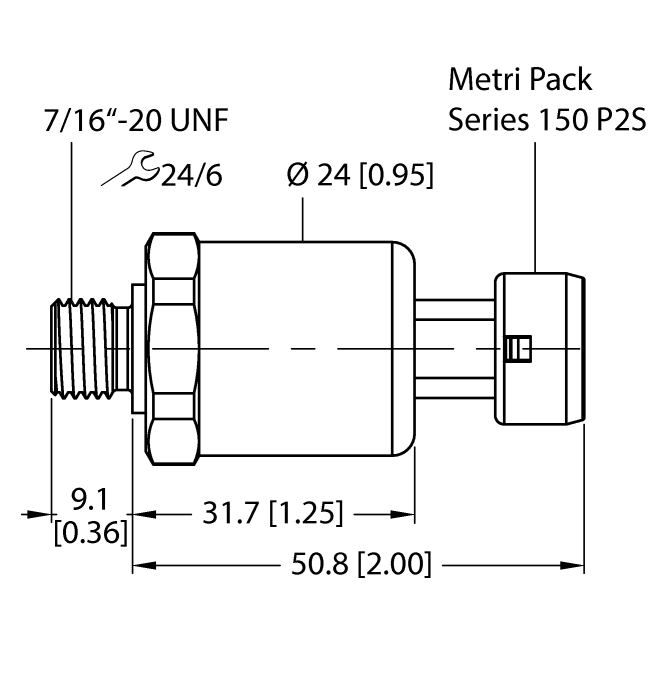 Turck Pressure Transmitter - With Voltage Output (3-Wire) # PT300PSIG-1105-U3-MP11