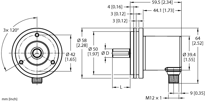 Turck Absolute Rotary Encoder - Multiturn # REM-E-121T10S-9F32B-H1151