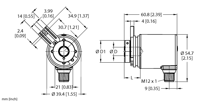 Turck Absolute Rotary Encoder - Singleturn # RES-185B8T-9F14B-H1151
