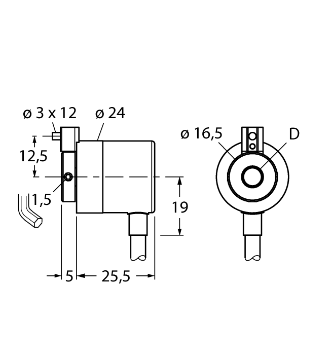 Turck Incremental Encoder # RI-02C6S3-2D1000-C