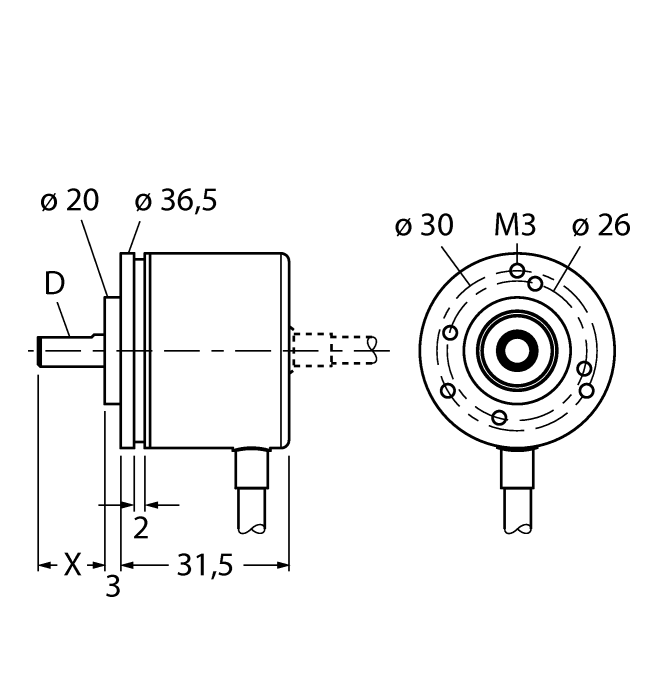 Turck Incremental Encoder # RI-04QA0S-4A100-C